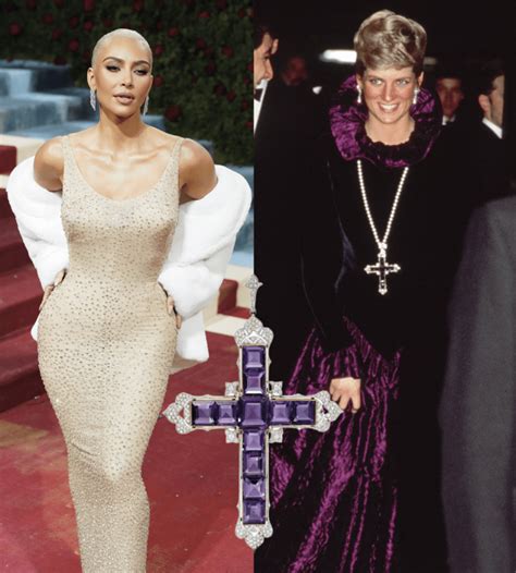 Kim Kardashian Just Wore Princess Diana's Attallah Cross 